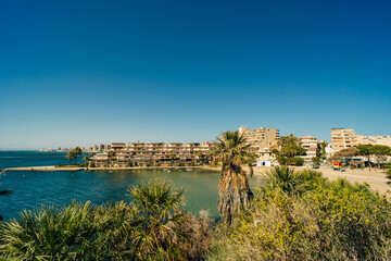 Murcia Spain on June 2017 La Manga del Mar menor coast