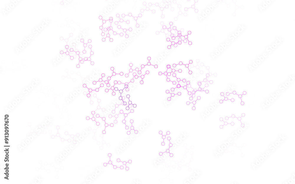 Poster light pink, red vector backdrop with artificial intelligence data.