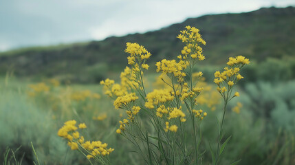 Obraz premium Aaron's beard plant a Plant with yellow flowers