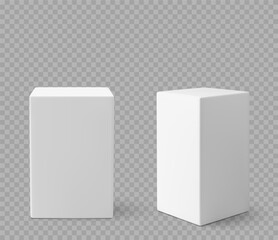 White plinth podium base platform. 3d round blank stand pedestal for product presentation. 