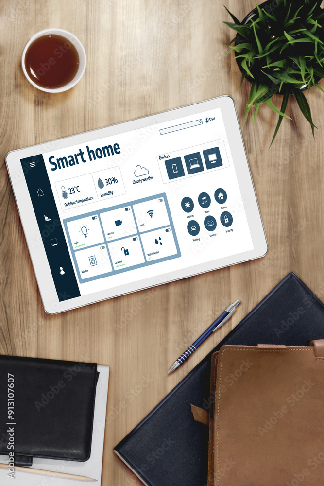 Poster smart home technology, centric remote control system with digital dashboard for air conditioning, sa
