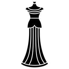 Column Dress black vector