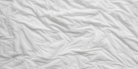 Fototapeta premium White wrinkled bedding sheet fabric texture background