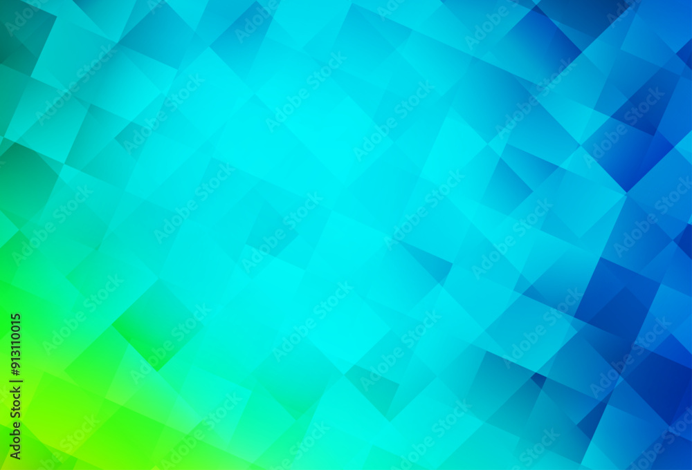 Poster light blue, green vector layout with lines, rectangles.