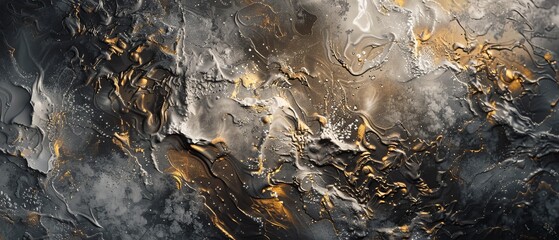 Abstract wallpaper with intricate textures and metallic accents, adding elegance to any space with