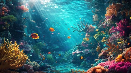 Fantasy Underwater World Wallpaper