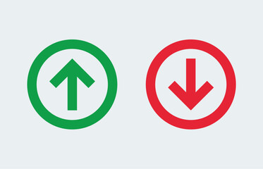 Green up, red down arrows