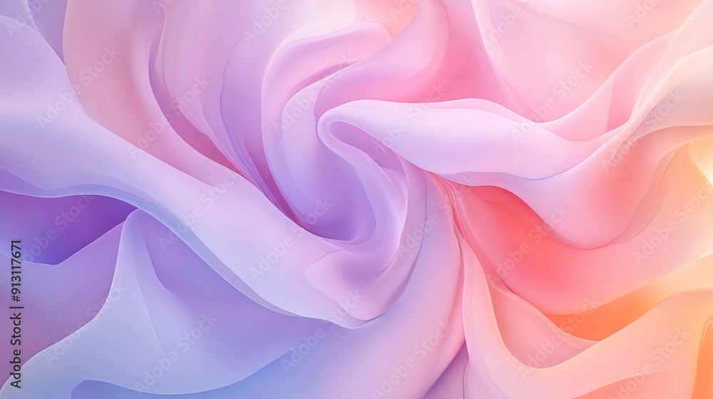 Aufkleber abstract background with soft, pastel gradients and organic shapes, creating a soothing and harmonio