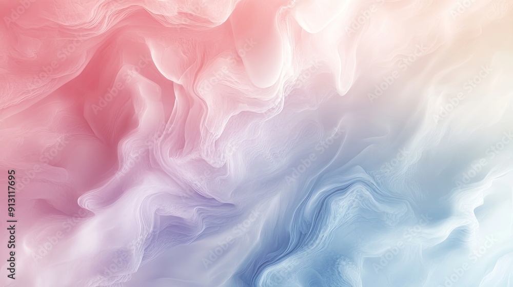 Poster abstract background with soft, pastel gradients and organic shapes, creating a soothing and harmonio