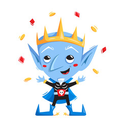 blue wizard cartoon magic character