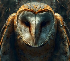 Portrait of owl animal for atmospheric as gothic 