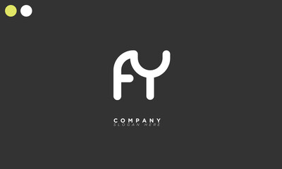 FY Alphabet letters Initials Monogram logo 