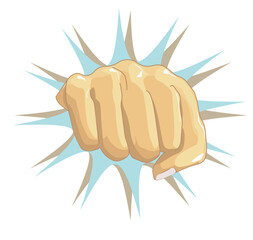 Human Hand - Punch Gesture - Illustration