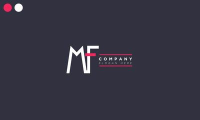MF Alphabet letters Initials Monogram logo 