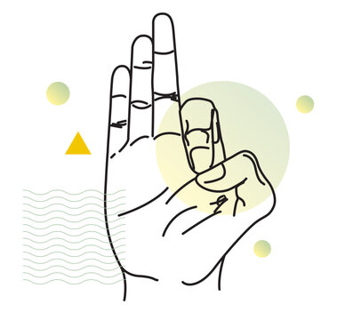 recommend clip art: Human Hand - Gyan Mudra - ( Yoga ) - Illustration