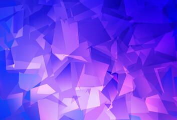 Light Pink, Blue vector abstract polygonal template.