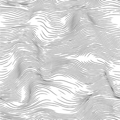 Continuous waveforms in parallel across the entire paper surface, seamless pattern vector