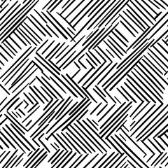 Horizontal and diagonal lines intersecting at regular intervals, seamless pattern vector