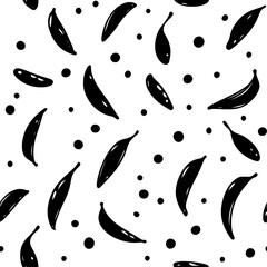 Naklejka premium Peas scattered in a consistent pattern across the entire surface, seamless pattern vector