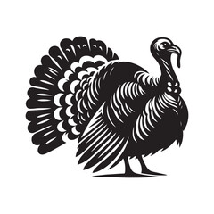 Turkey silhouette vector illustration