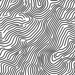 Wavy lines meandering horizontally, intersecting occasionally, seamless pattern vector
