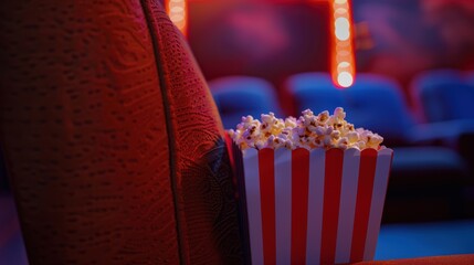 The Striped Popcorn Box