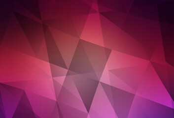 Light Pink, Yellow vector abstract polygonal template.