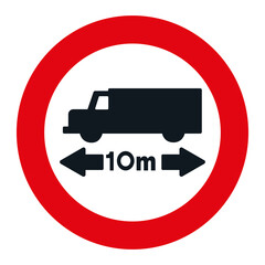 RESTRICTION SIGNS, R-203 - Length limitation - PNG