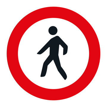 PROHIBITORI SIGN, R-116 - Denied entry to pedestrians - PNG