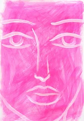 abstract woman face. watercolor painting. illustration © Anna Ismagilova