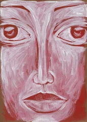 abstract woman face. watercolor painting. illustration © Anna Ismagilova