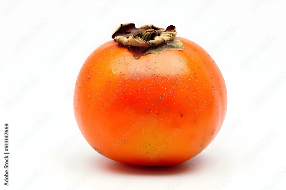 Poster persimmon isolated on white