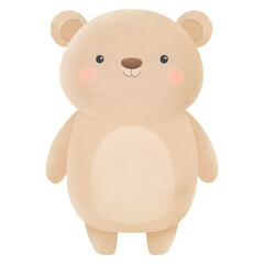 Obraz premium Illustration style cartoon cute, Bear, simple and clean lines