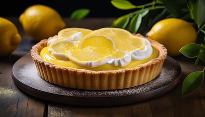 muffin with lemon and mint