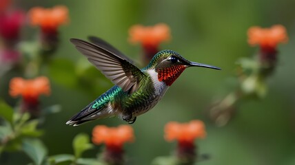 Fototapeta premium Hummingbirdtrochilidae familydiverse habitat often ne