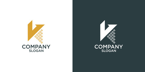 letter k abstract monogram logo vector design