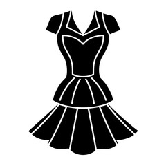 Peplum Dress black vector