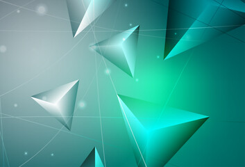 Light Green vector abstract polygonal pattern.