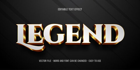 Editable golden theme text effect, legendary text style effect