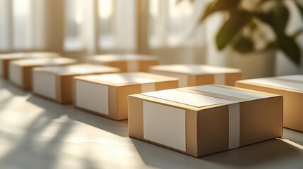 Blank labels with a sophisticated design or border, set against a stylish background, ready for high-end or artisanal product labeling.