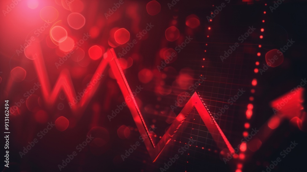 Poster red arrow graph with bokeh
