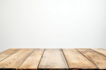 A close-up image of a wooden table top against a white background, highlighting its natural grain and detailed texture.