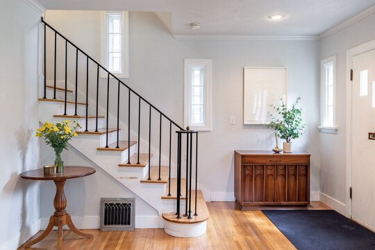 Modern Entryway View with Console and Entryway Table