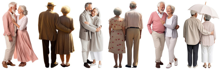 Diverse  love couple png cut out element set