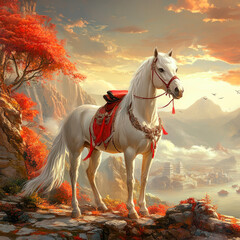 horse and rider generative IA