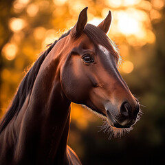 portrait of a horse generative IA