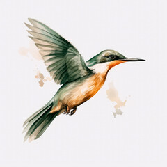 kingfisher on a branch generative IA