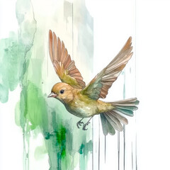 bird on a branch generative IA