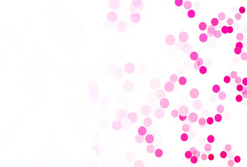 Light Pink vector background with spots.