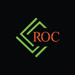 ROC Letter Initial Logo Design Template Vector Illustration